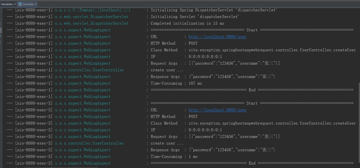 Spring Boot AOP 打印日志